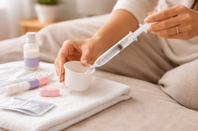 Inseminación casera con jeringa preparación del procedimiento en casa