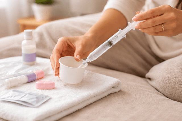 Inseminación casera con jeringa preparación del procedimiento en casa