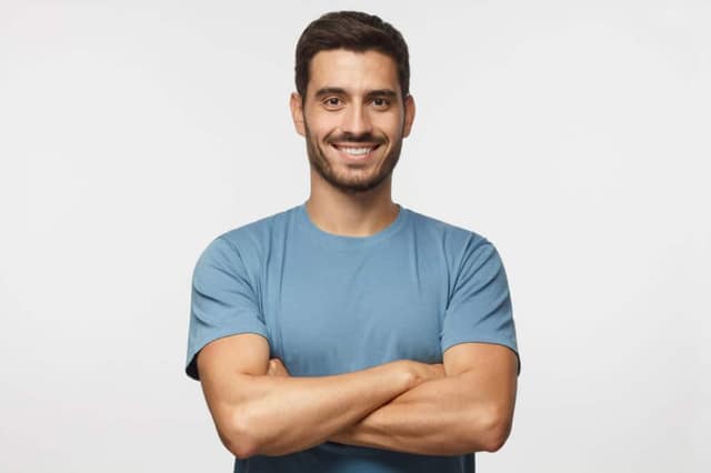 Hombre joven y guapo, principio del donante de esperma.