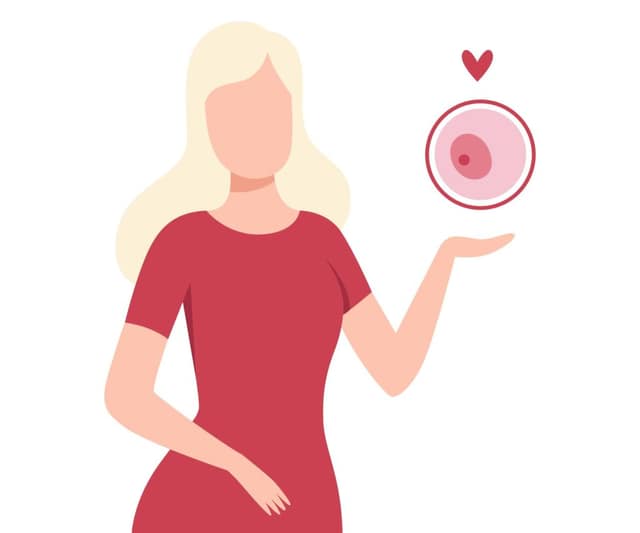 ilustración de una mujer donando sus óvulos