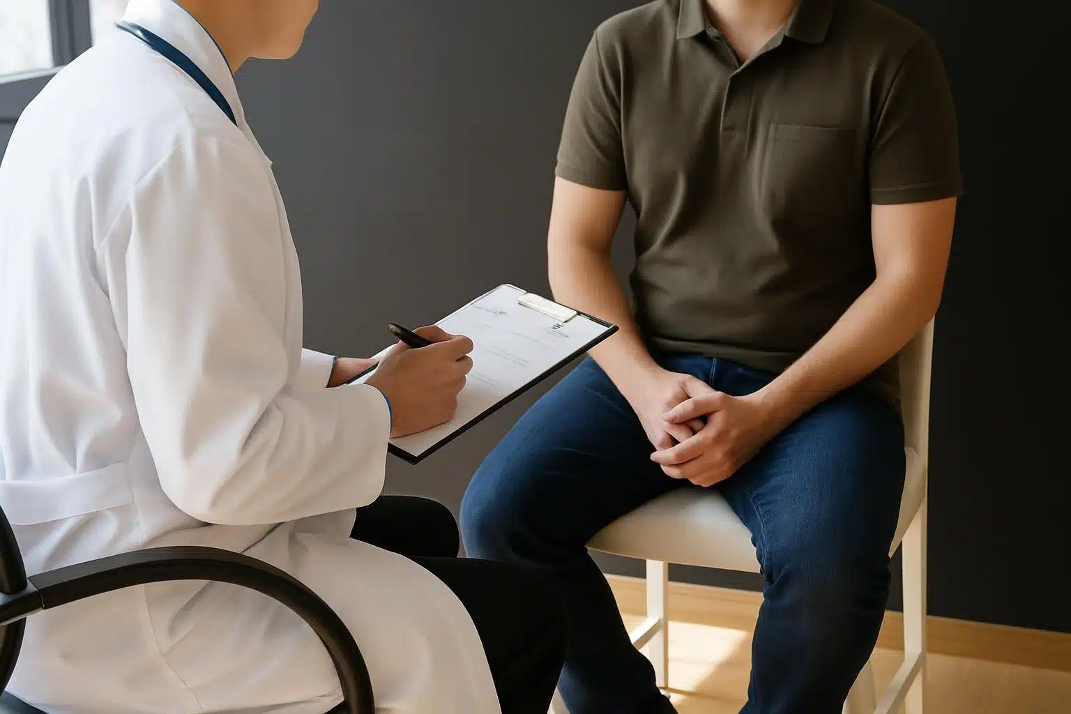 Consulta médica sobre infertilidad masculina