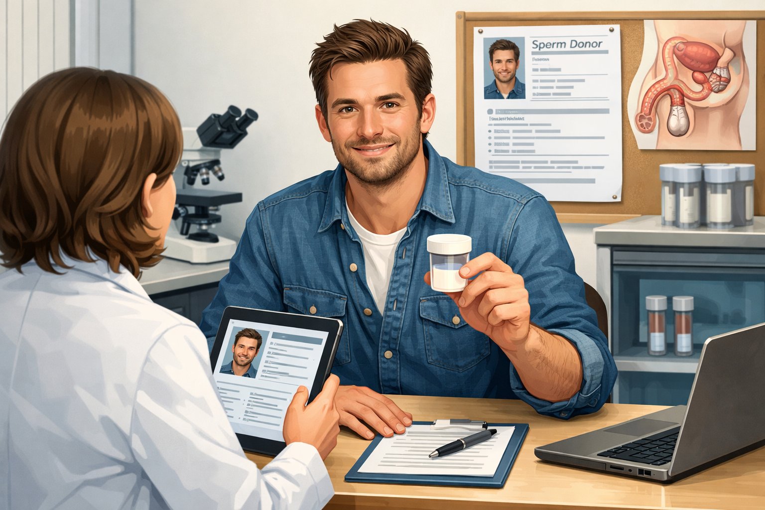 un donante de esperma no anónimo